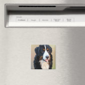 Bernese Mountain Dog Portrait Magneet (Insitu (Vaatwasser))