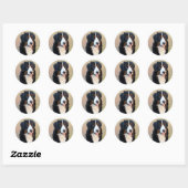 Bernese Mountain Dog Portrait Ronde Sticker (Vel)