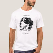 Bernese Mountain Dog Portrait T-shirt (Voorkant)