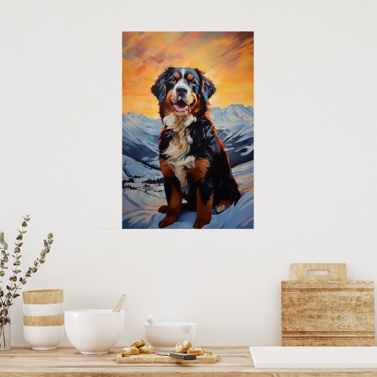 Bernese Mountain Dog Poster (Keuken)