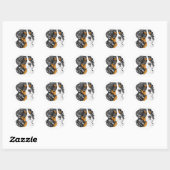 Bernese Mountain Dog Pup Ronde Sticker (Vel)