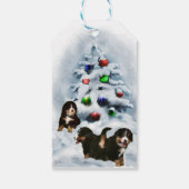 Bernese Mountain Dog Puppies kerstcadeaus Cadeaulabel (Achterkant)