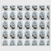 Bernese Mountain Dog Puppies Kerstmis Cadeaupapier (Vlak)