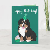 Bernese Mountain Dog Puppy Birthday Kaart (Voorkant)