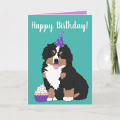 Bernese Mountain Dog Puppy Birthday Kaart (Voorkant)