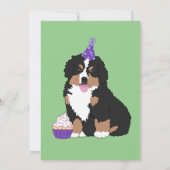 Bernese Mountain Dog Puppy Birthday Kaart (Achterkant)