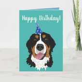 Bernese Mountain Dog Puppy Birthday Kaart (Voorkant)