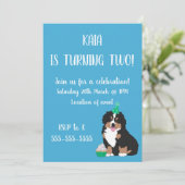 Bernese Mountain Dog Puppy Birthday Kaart (Staand voorkant)
