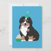 Bernese Mountain Dog Puppy Birthday Kaart (Achterkant)