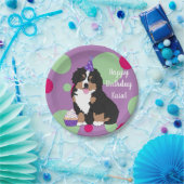 Bernese Mountain Dog Puppy Birthday Papieren Bordje (Feest)