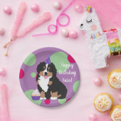 Bernese Mountain Dog Puppy Birthday Papieren Bordje (Feest)