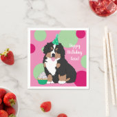 Bernese Mountain Dog Puppy Birthday Servet (Insitu)