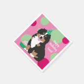 Bernese Mountain Dog Puppy Birthday Servet (Hoek)