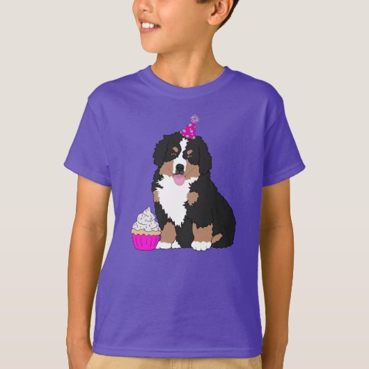 Bernese Mountain Dog Puppy Birthday T-shirt (Voorkant)
