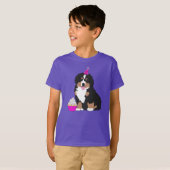 Bernese Mountain Dog Puppy Birthday T-shirt (Voorkant volledig)