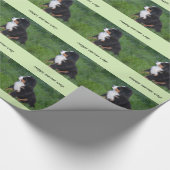 Bernese Mountain Dog Puppy Birthday Wrapping Paper Cadeaupapier (Hoek)