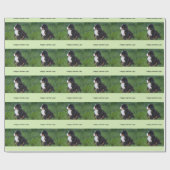 Bernese Mountain Dog Puppy Birthday Wrapping Paper Cadeaupapier (Vlak)