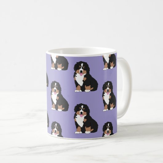 Bernese Mountain Dog Puppy Coffee Mok (Voorkant rechts)