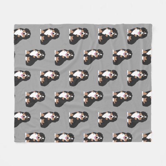 Bernese Mountain Dog Puppy Fleece Blanket (Voorkant (Horizontaal))