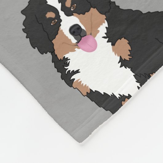 Bernese Mountain Dog Puppy Fleece Blanket (Hoek)