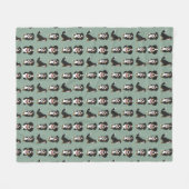 Bernese Mountain Dog Puppy Fleece Deken (Voorkant (Horizontaal))