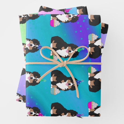 Bernese Mountain Dog Puppy Inpakpapier Vel (In situ)