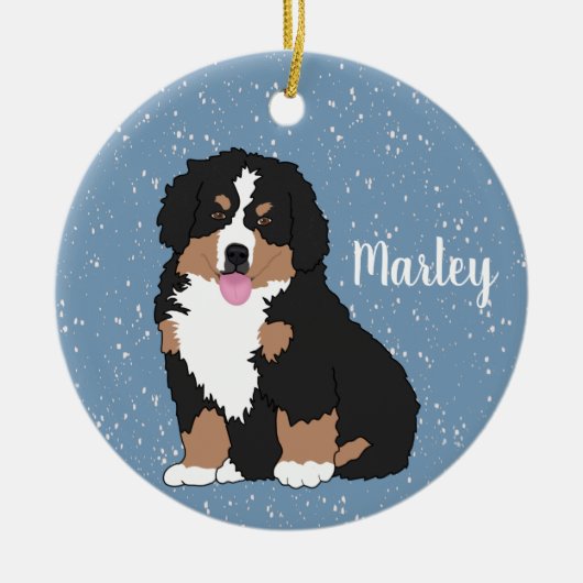 Bernese Mountain Dog Puppy Keramisch Ornament (Voorkant)