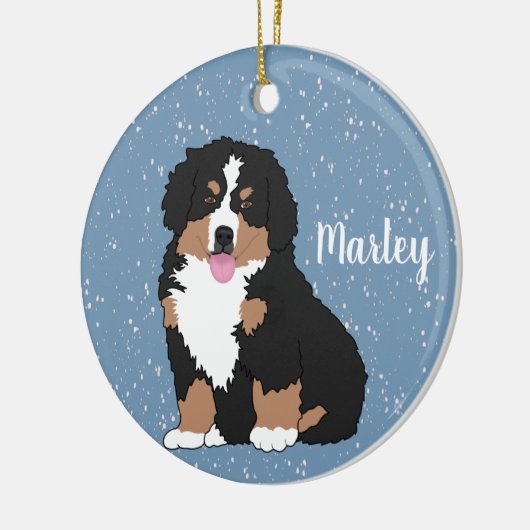 Bernese Mountain Dog Puppy Keramisch Ornament (Links)