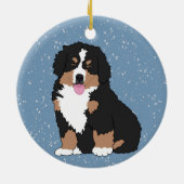 Bernese Mountain Dog Puppy Keramisch Ornament (Achterkant)