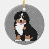 Bernese Mountain Dog Puppy Keramisch Ornament (Achterkant)