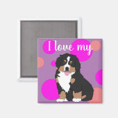 Bernese Mountain Dog Puppy Magneet (Voorkant / Achterkant)