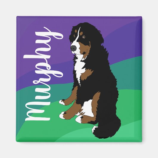 Bernese Mountain Dog Puppy Magneet (Voorkant)