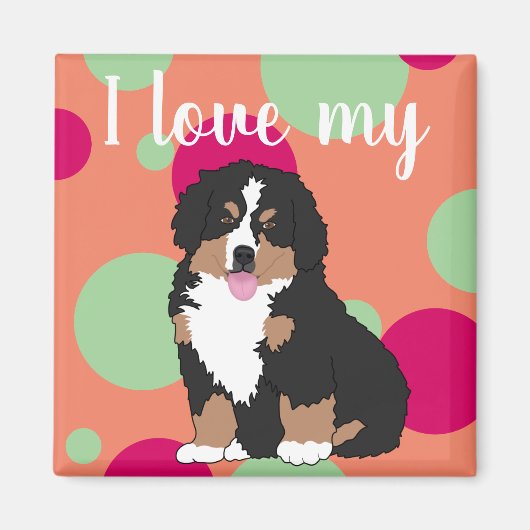 Bernese Mountain Dog Puppy Magnet (Voorkant)