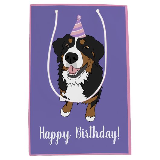 Bernese Mountain Dog Puppy Medium Cadeauzakje (Voorkant)