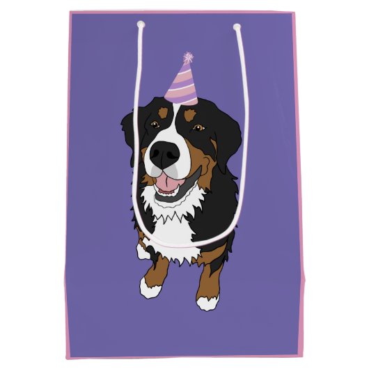 Bernese Mountain Dog Puppy Medium Cadeauzakje (Achterkant)