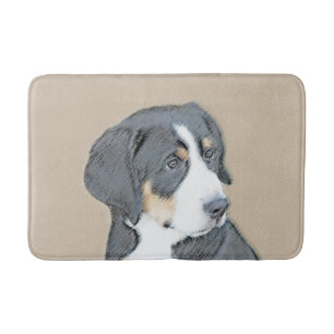 Bernese Mountain Dog Puppy Painting - Originele Ku Badmat
