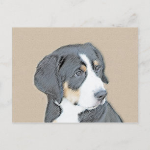 Bernese Mountain Dog Puppy Painting - Originele Ku Briefkaart