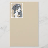 Bernese Mountain Dog Puppy Painting - Originele Ku Briefpapier (Voorkant)
