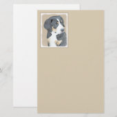Bernese Mountain Dog Puppy Painting - Originele Ku Briefpapier (Voorkant / Achterkant)