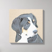 Bernese Mountain Dog Puppy Painting - Originele Ku Canvas Afdruk (Voorkant)
