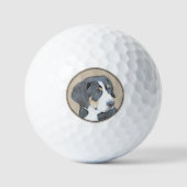 Bernese Mountain Dog Puppy Painting - Originele Ku Golfballen (Voorkant)