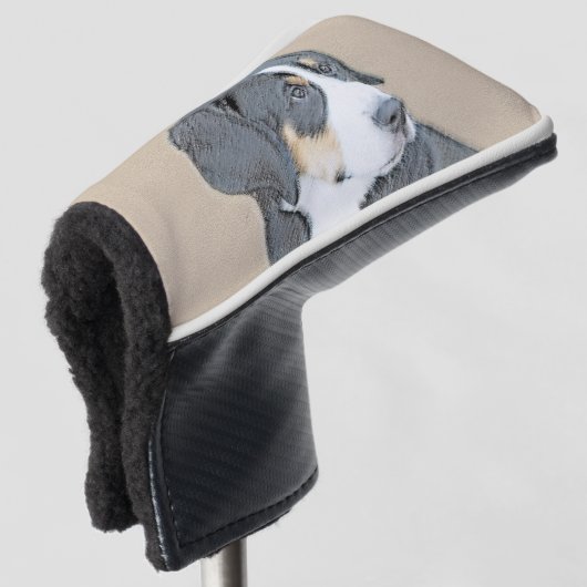 Bernese Mountain Dog Puppy Painting - Originele Ku Golfheadcover (3/4 voorkant)