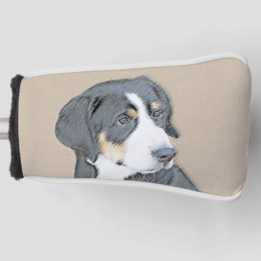 Bernese Mountain Dog Puppy Painting - Originele Ku Golfheadcover (Voorkant)