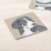 Bernese Mountain Dog Puppy Painting - Originele Ku Kartonnen Onderzetters (Schuin)