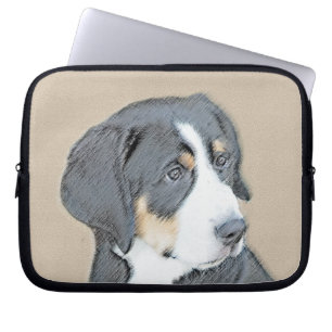 Bernese Mountain Dog Puppy Painting - Originele Ku Laptop Sleeve
