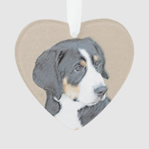 Bernese Mountain Dog Puppy Painting - Originele Ku Ornament