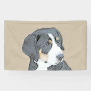 Bernese Mountain Dog Puppy Painting - Originele Ku Spandoek