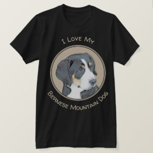 Bernese Mountain Dog Puppy Painting - Originele Ku T-shirt