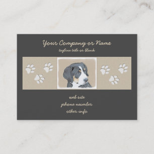 Bernese Mountain Dog Puppy Painting - Originele Ku Visitekaartje