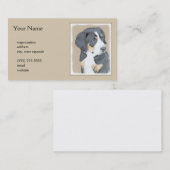 Bernese Mountain Dog Puppy Painting - Originele Ku Visitekaartje (Voorkant / Achterkant)